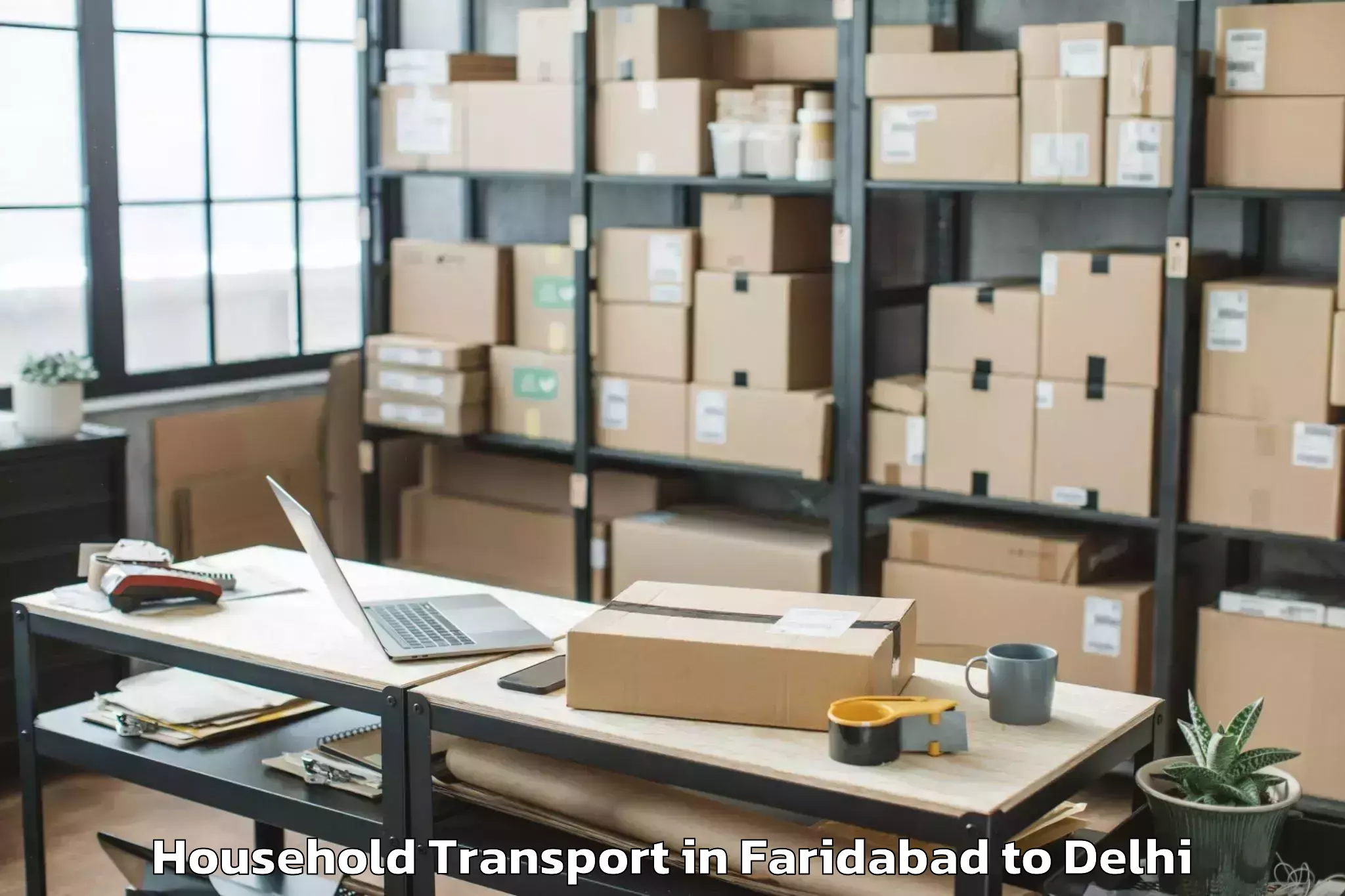 Affordable Faridabad to Alipur Household Transport